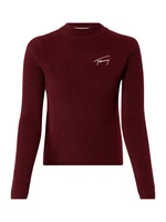 Tommy Jeans Rolák - TJW SIGNATURE  RIB T červený