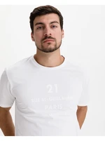 White Men's T-Shirt KARL LAGERFELD Rue St Guillaume - Men