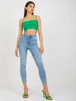 Women's blue jeans slim fit