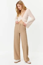 Trendyol Mink Wide Leg Wide Leg Woven Trousers