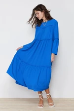 Trendyol Blue Piping Detailed Woven Dress