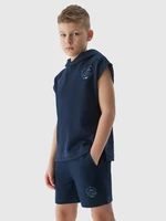 4F Boys' Tracksuit Shorts - Navy Blue