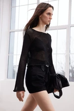 Trendyol Limited Edition Black Cargo Pocket Mini Denim Skirt