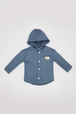 DEFACTO Baby Boy Gabardine Long Sleeve Hooded Shirt