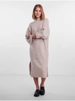 Beige Women's Sweater Oversize Midi Dress Pieces Jade - Women