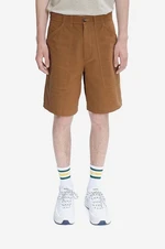 Bavlnené šortky A.P.C. Short Melbourne hnedá farba, COGBJ-H10179 CARAMEL