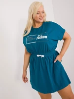 Plus Size Navy Cotton Dress