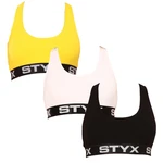 3PACK women's bra Styx sport multicolor