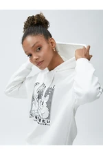 Koton Anime Sweatshirt Oversize Hooded Long Sleeve