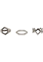 Graphic Ring 3-Pack - Silver Color