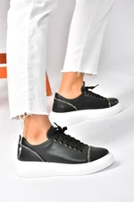 Fox Shoes Black Stone Detailed Casual Sports Shoes Sneakers