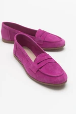 LuviShoes Women's Fuchsia Suede Flats