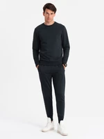 Ombre BASIC men's cotton sweatshirt set unbuttoned sweatshirt + joggers