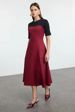 Trendyol Black Plain Midi Woven Dress