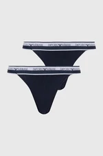 Tanga Emporio Armani Underwear 2-pack tmavomodrá barva, 164522 4R227