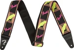 Fender Neon Monogram Strap Tekstylne gitarowe pasy Yellow/Pink