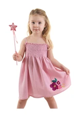 Denokids Floral Dried Rose Baby Girl Kid Muslin Strap Gipe Detailed Summer Dress