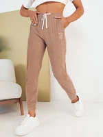 Women's sweatpants BEAR, camel, Dstreet