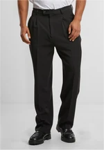 Men's Double Pleated Pants - Black