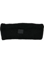 Knitted wool headband black