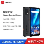 UMIDIGI BISON 2 4G Rugged Smartphones Helio P90 Octa Core 6GB+128GB 6.5Inch HD Android 12 Mobile Phone 48MP Camera 6150mAh NFC