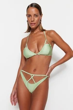 Trendyol Green Cut Out/Window High Leg Bikini Bottom