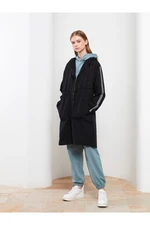 LC Waikiki Hooded Plain Long Sleeve Turtleneck Fabric Women's Coats