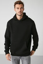 GRIMELANGE Draco Men's Soft Fabric Oversize Hooded Sweatshirt