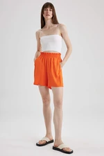 DEFACTO Paperbag Fit Viscose High waist Wide Leg Short