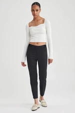 DEFACTO Cigarette Fit Satin Pants