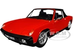 1972 Volkswagen-Porsche 914 1.7 Bahia Red with Black Top 1/18 Diecast Model Car by Norev