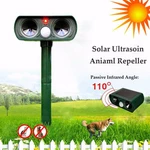 Ultrasonic Solar Power Pest Animal Repeller Repellent Cat dog Bird Mouse Fox