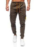 Khaki pánske cargo jogger nohavice Bolf R8702