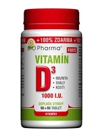 Bio Pharma Vitamín D3 Forte 1000 I.U. 180 tablet