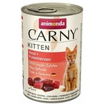 Animonda Carny Kitten Konzerva pre mačky Hovädzie+Morčacie srdce 400g