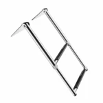 BSET MATEL 2 Steps Boat Stainless Folding Ladder Steel 304 Telescoping Deck Outboard Swim Platform Boat Marine Yacht Acc