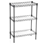 3 Tier Multi-Function Storage Cart Shelf Rack Organizer Adjustable with 4 Hooks