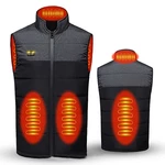 TENGOO Electric Heating Waistcoat Sleeveless Stand Collar Unisex USB Heated Thicken Warm Double Switch 4 Heating Areas W