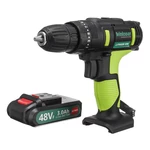 48VF 3 in 1 25+1 Gears Electric Impact Drill 2 Speeds Rechargeable Screwdriver W/ LED Light