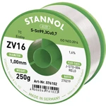 Stannol ZV16 spájkovací cín bez olova bez olova Sn99,3Cu0,7 250 g 1 mm