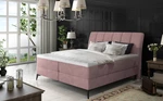 Elegantní box spring postel Andalusie 180x200, růžová