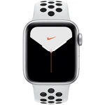 Apple Watch Nike Series 5 GPS, 40mm Silver Aluminium Case with Pure Platinum/Black Nike Sport Band