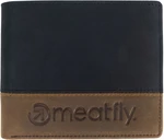 Meatfly Eddie Premium Leather Wallet Black/Oak Peňaženka