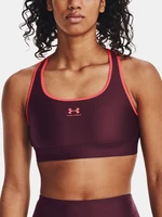 Under Armour UA HG Armour Mid Padless Sportovní podprsenka Červená