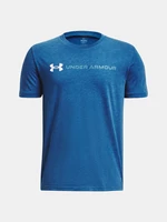 Under Armour UA B Logo Wordmark SS Triko dětské Modrá