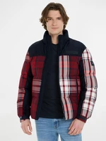 Tommy Hilfiger New York Check Puffer Bunda Modrá