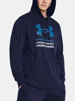 Under Armour Mikina UA Rival Terry Graphic Hood-BLU - Pánské