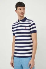 Bavlnené polo tričko Polo Ralph Lauren tmavomodrá farba,vzorovaný,710934552