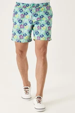 AC&Co / Altınyıldız Classics Men's Mint Standard Fit Casual Patterned Quick Drying Swimsuit Swim Shorts