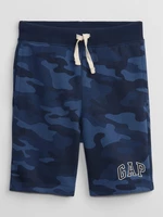 Dark blue boys' army tracksuit shorts GAP